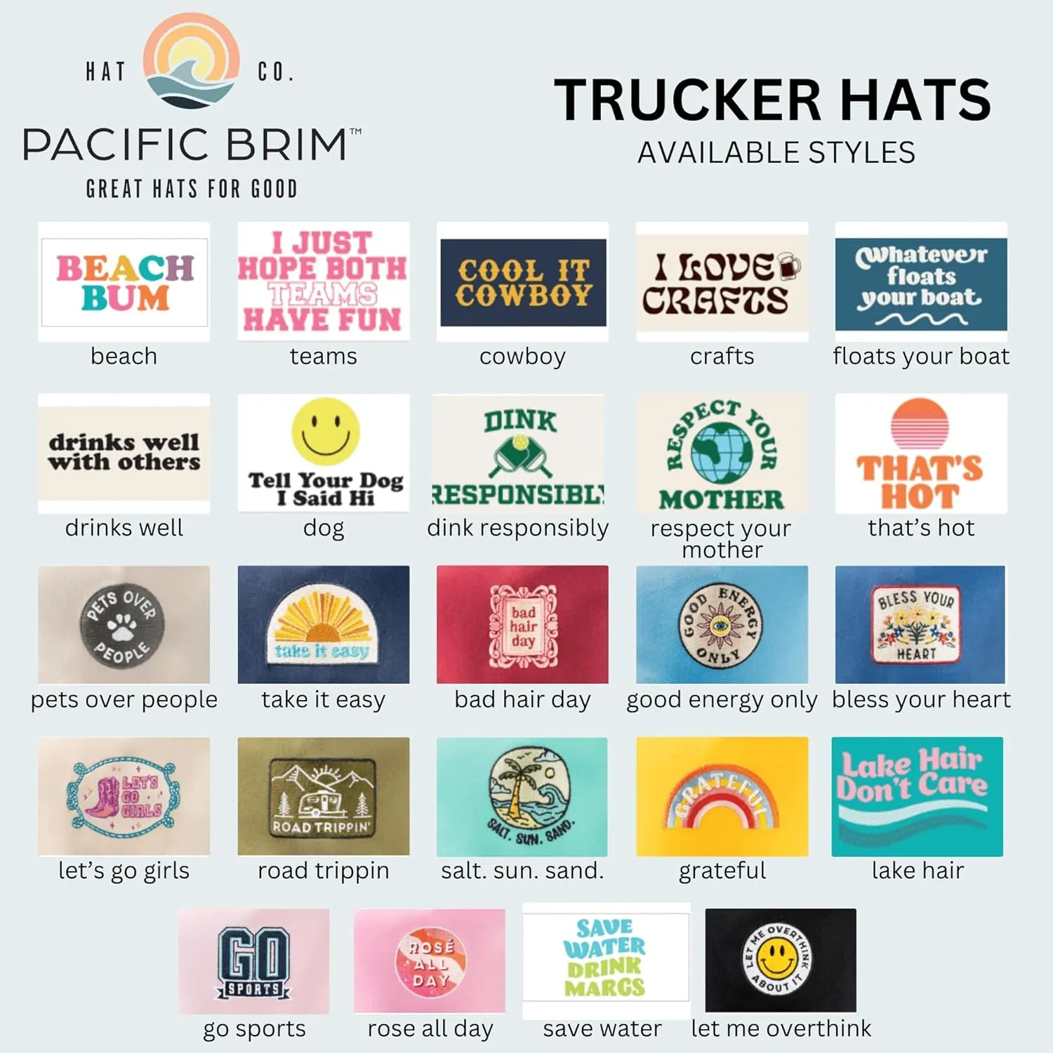 Women's and Men's Adjustable Cap Mesh Side Panels Trucker Hat