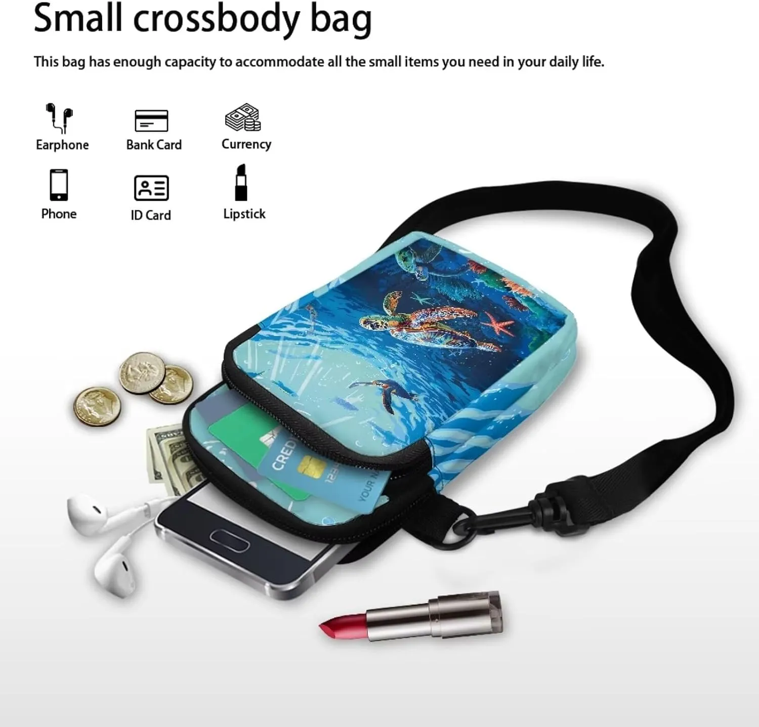 Women's Casual One Shoulder Handbag with Adjustable Strap Double Layered Zipper Snap Ring Fashion Bag