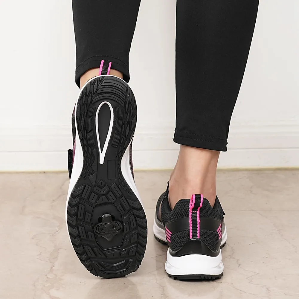 Women's Indoor and Outdoor Cycling Shoes - Comfortable and Breathable - Compatible With SPD Cleats