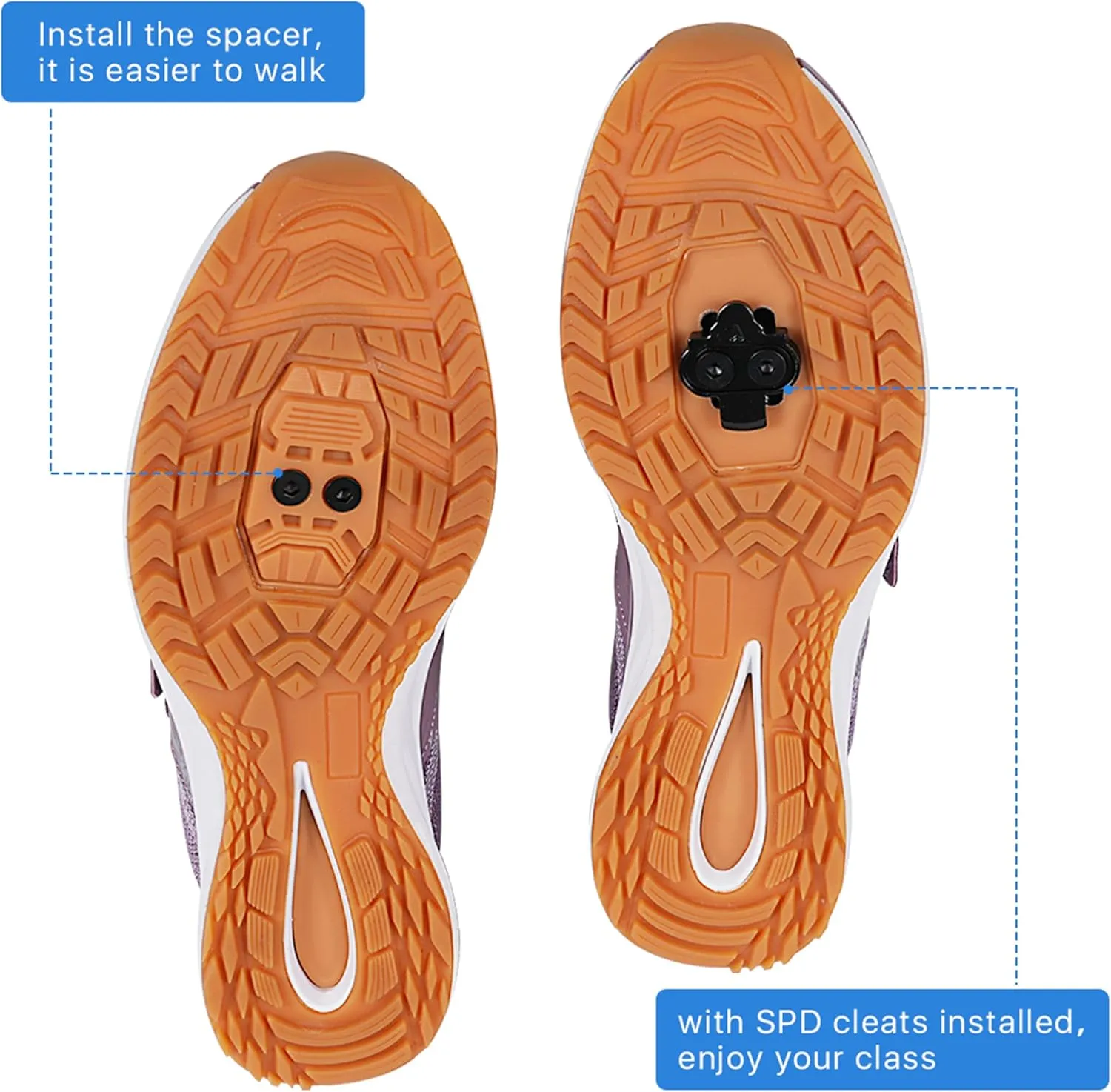 Women's Indoor and Outdoor Cycling Shoes - Comfortable and Breathable - Compatible With SPD Cleats