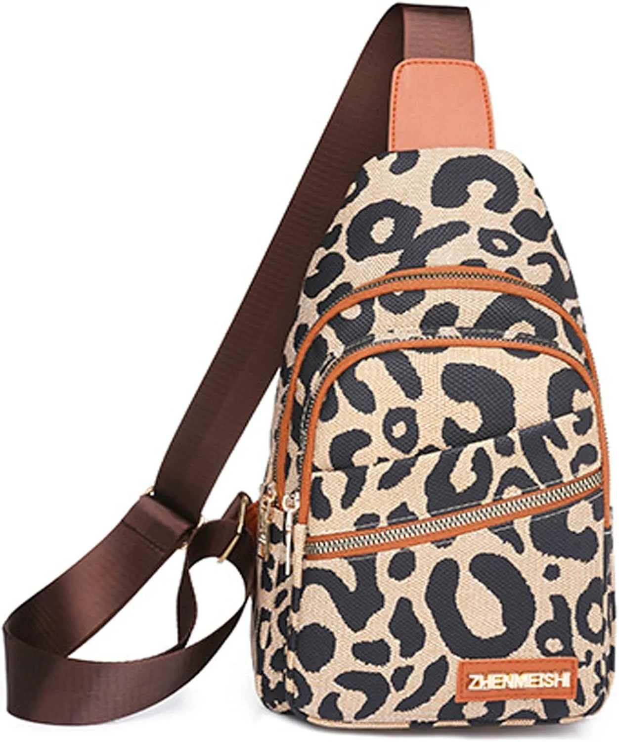Women's Leopard Chest Bag Sling Bag for Women Sling Crossbody Bag Chest Backpack Bag Satchel Daypack Purse