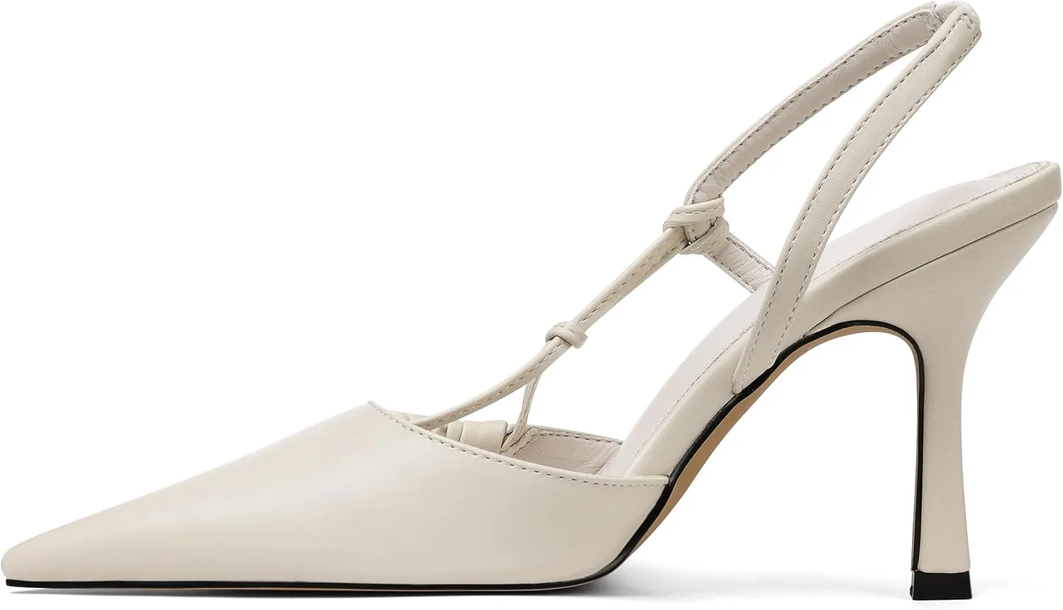 Womens Slingback Kitten Heel Closed Pointed Toe Stiletto Pumps 2025 Ankle Strap for Wedding Party Daily Dress Shoes