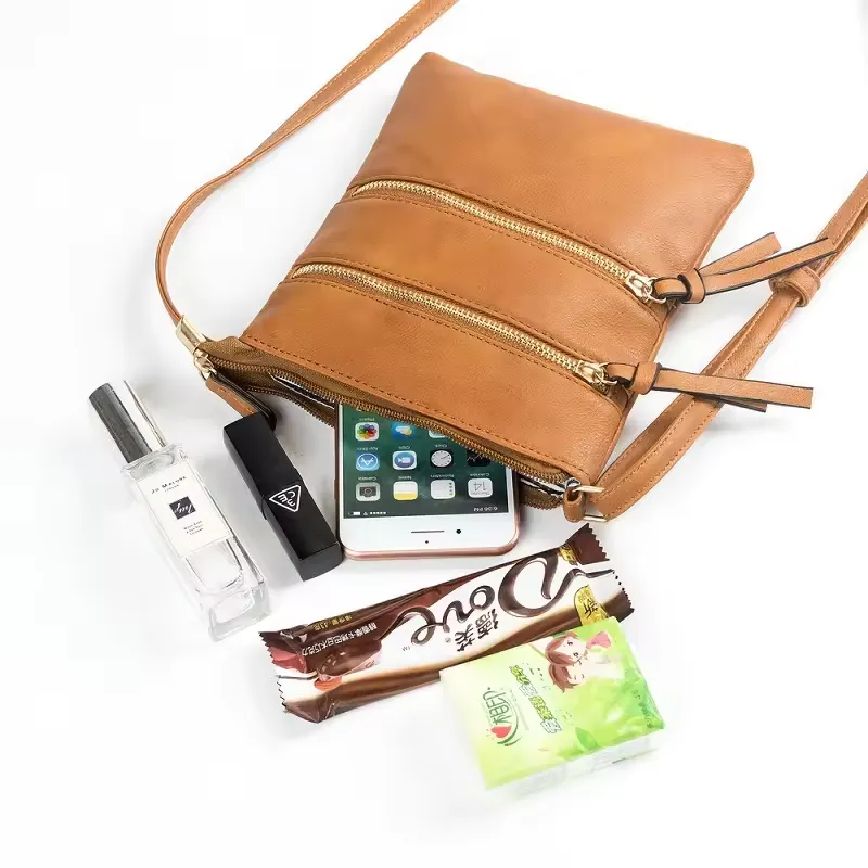 Women's Small PU Leather Sling Messenger Bag- Small