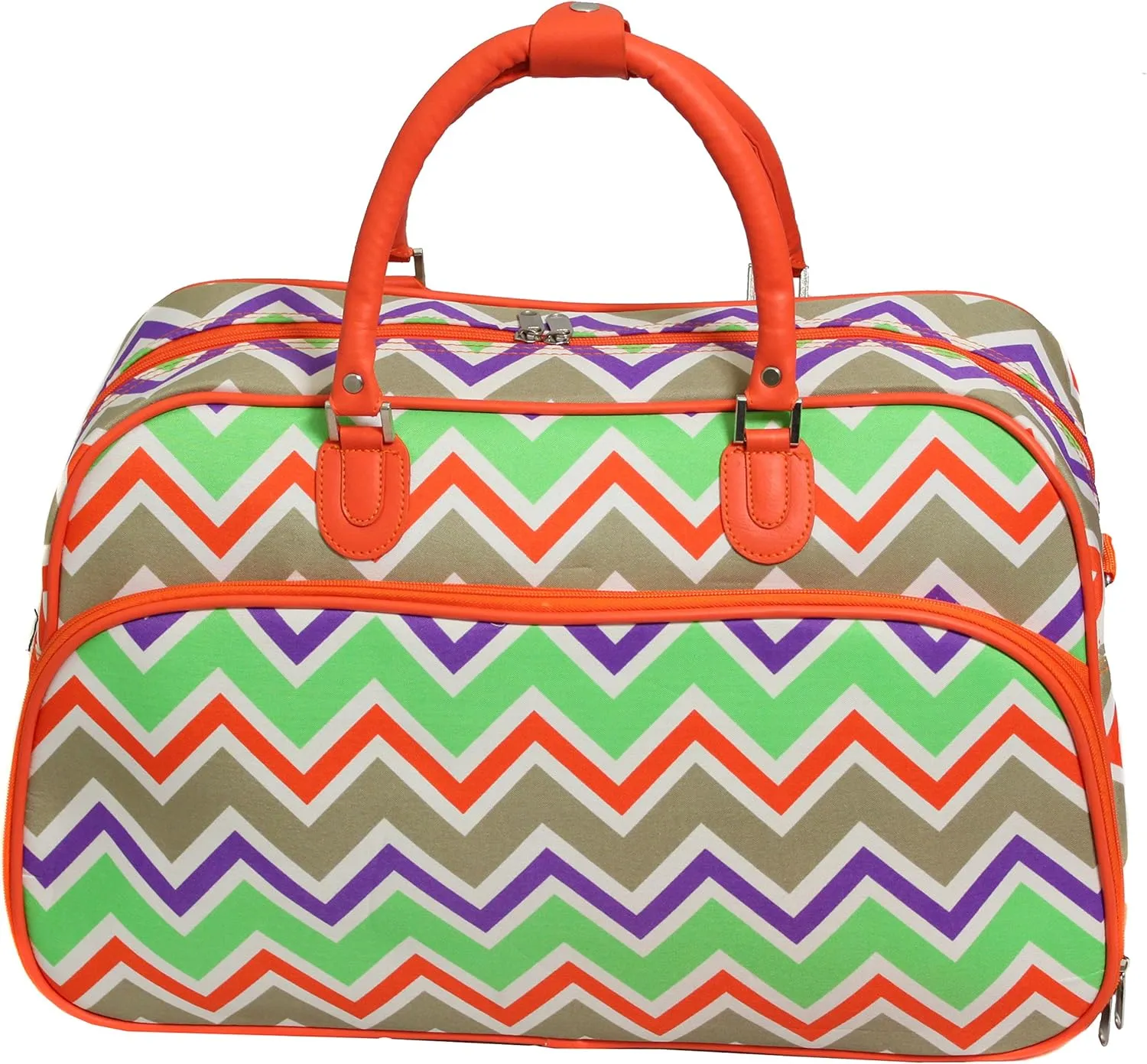 World Traveler Chevron 21-inch Carry-on Shoulder Duffel Bag