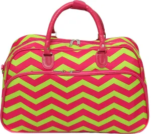World Traveler Chevron 21-inch Carry-on Shoulder Duffel Bag