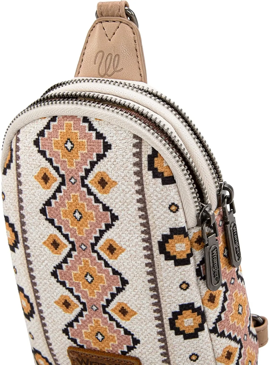Wrangler Aztec Sling Bag - Southwest Crossbody Trendy Chest Bag