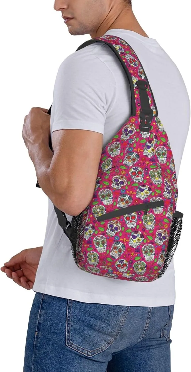 WURTON Star Constellation Map Print Crossbody Sling Backpack Sling Bag Travel Hiking Chest Bag Daypack