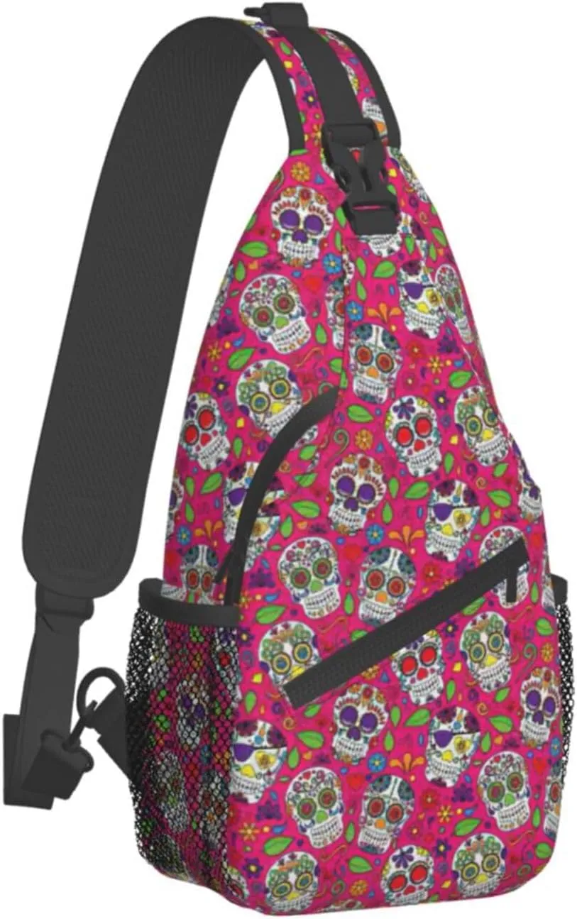 WURTON Star Constellation Map Print Crossbody Sling Backpack Sling Bag Travel Hiking Chest Bag Daypack