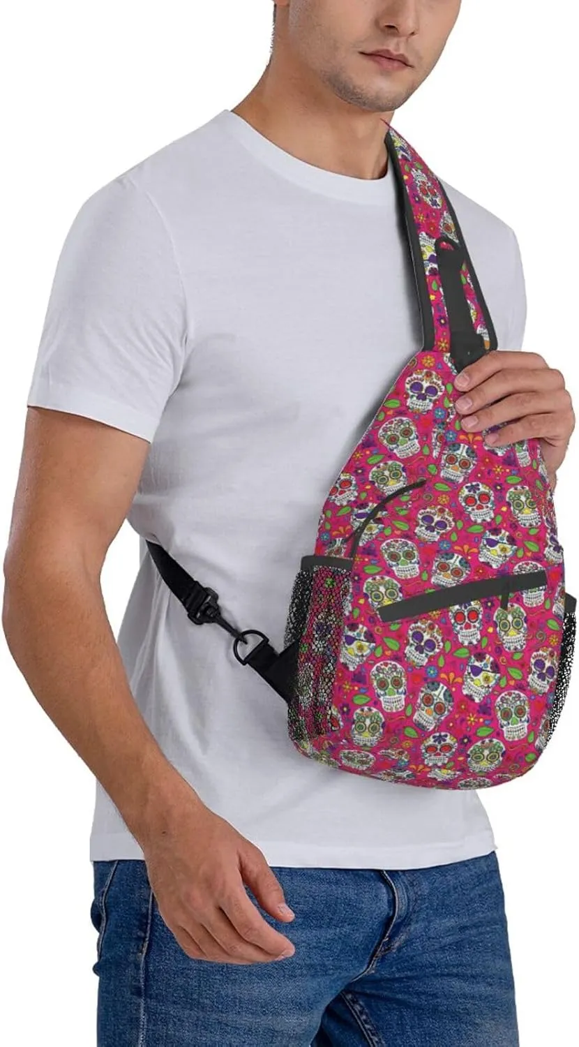 WURTON Star Constellation Map Print Crossbody Sling Backpack Sling Bag Travel Hiking Chest Bag Daypack