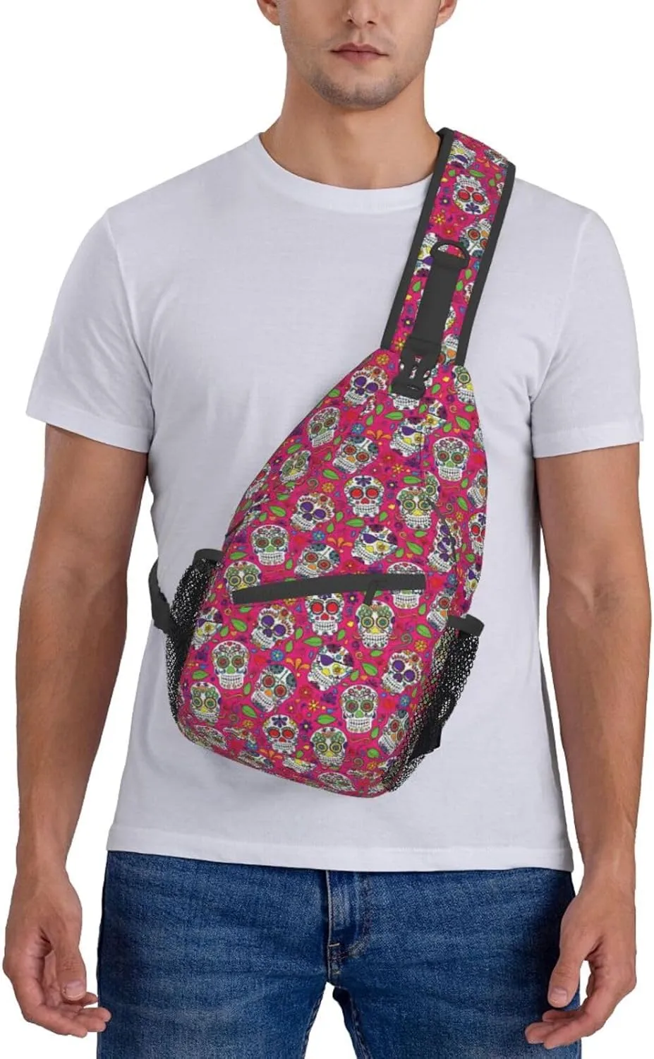 WURTON Star Constellation Map Print Crossbody Sling Backpack Sling Bag Travel Hiking Chest Bag Daypack