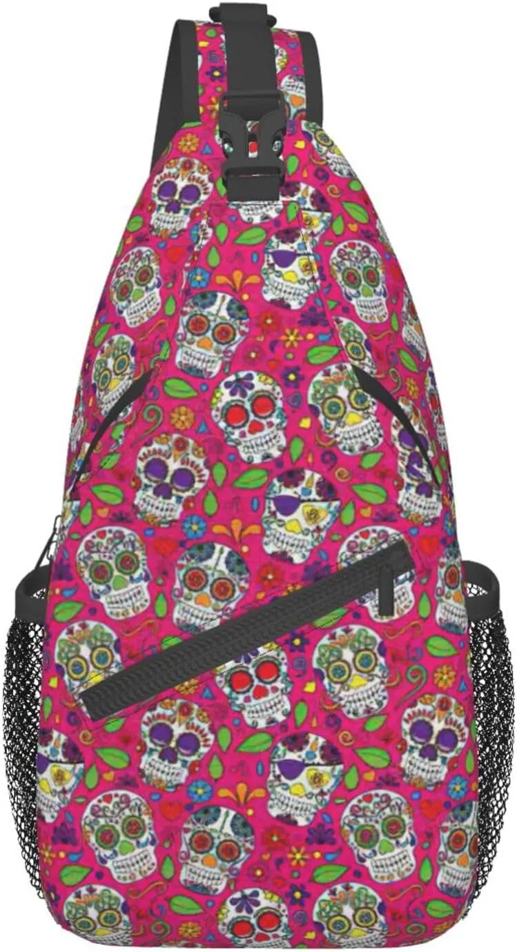 WURTON Star Constellation Map Print Crossbody Sling Backpack Sling Bag Travel Hiking Chest Bag Daypack