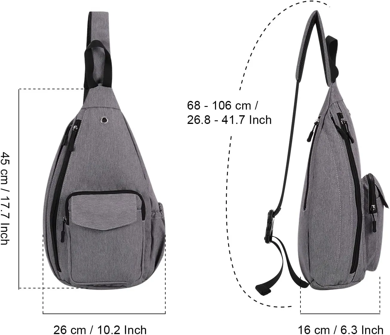 XEYOU Women's Sling Crossbody bag Casual Daypack Outdoor Travel Hiking Backpack for Cycling Walking Dog Hiking