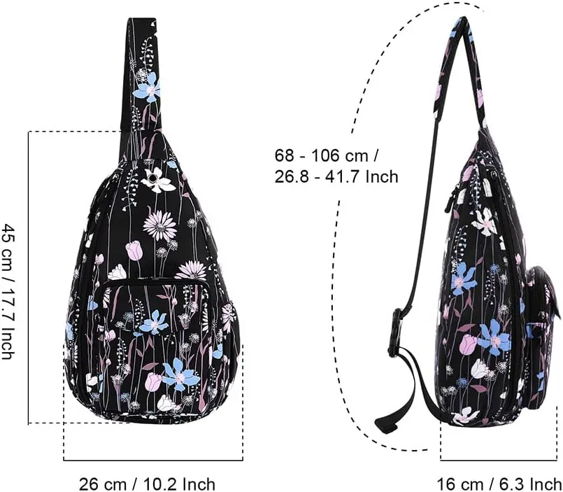 XEYOU Women's Sling Crossbody bag Casual Daypack Outdoor Travel Hiking Backpack for Cycling Walking Dog Hiking