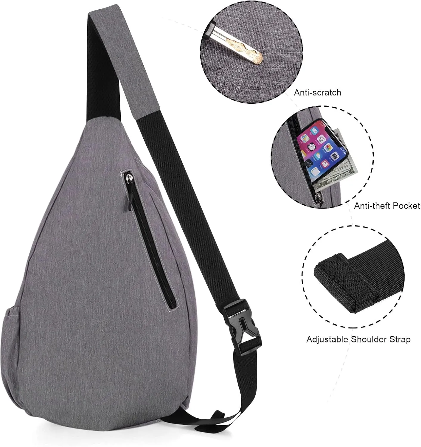 XEYOU Women's Sling Crossbody bag Casual Daypack Outdoor Travel Hiking Backpack for Cycling Walking Dog Hiking