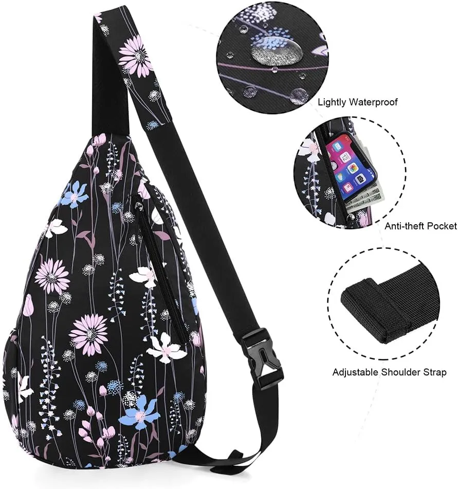 XEYOU Women's Sling Crossbody bag Casual Daypack Outdoor Travel Hiking Backpack for Cycling Walking Dog Hiking