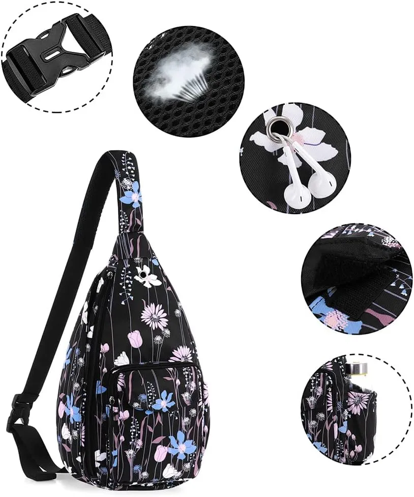 XEYOU Women's Sling Crossbody bag Casual Daypack Outdoor Travel Hiking Backpack for Cycling Walking Dog Hiking