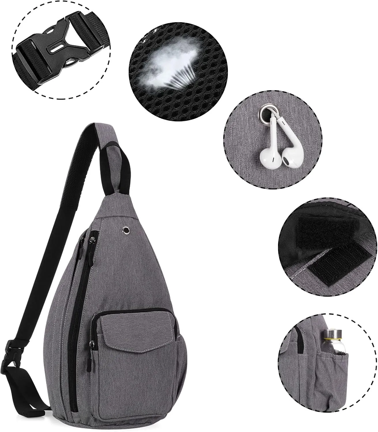 XEYOU Women's Sling Crossbody bag Casual Daypack Outdoor Travel Hiking Backpack for Cycling Walking Dog Hiking