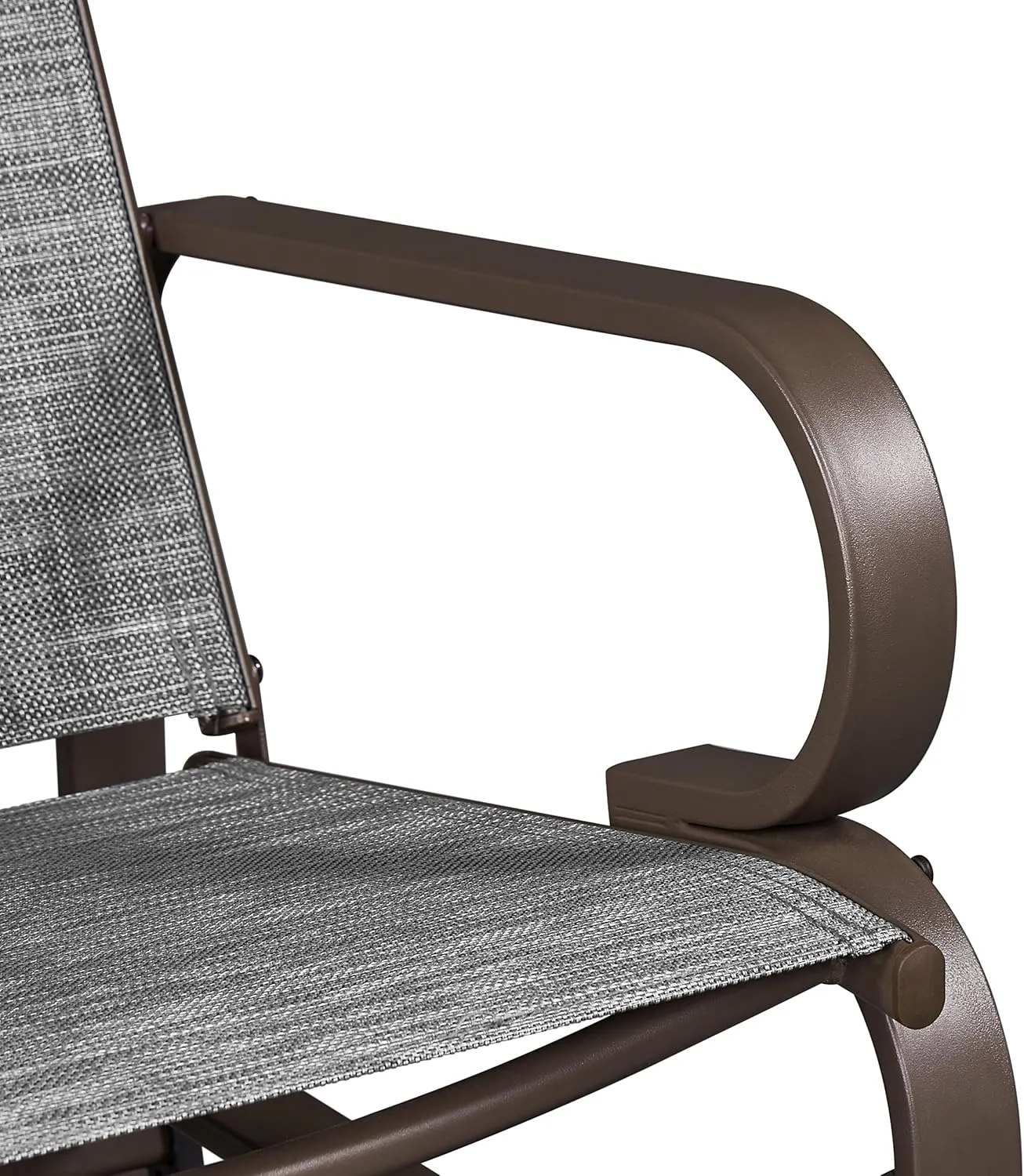 Yaheetech Outdoor Patio Glider, Rocking Lounge Chair with Texteline Fabric and Steel Construction for Porch Patio Balcony Set of 1