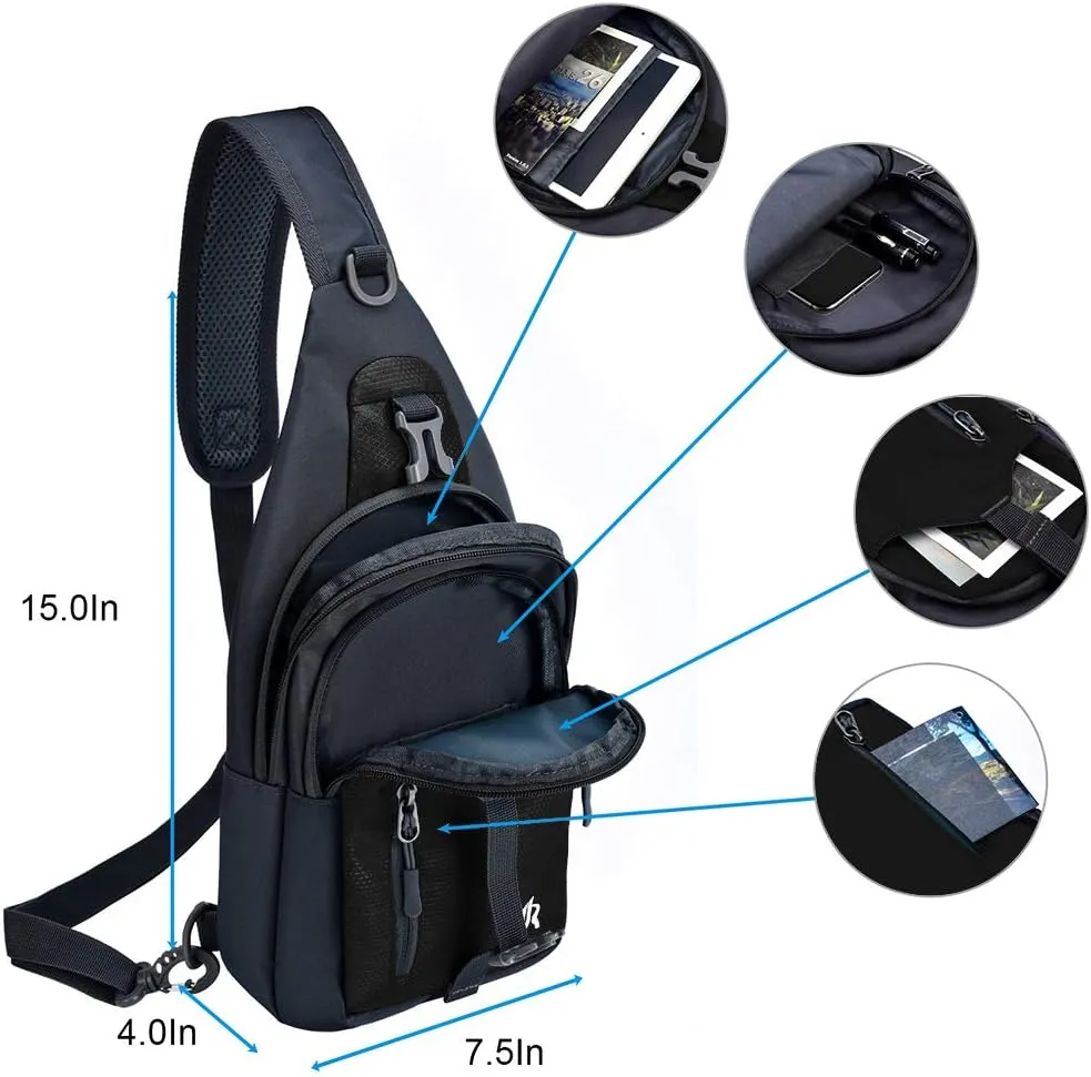 Y&R Direct 14 Colors Lightweight Sling Backpack Sling Bag Travel Hiking Small Backpack for Women Men Gifts