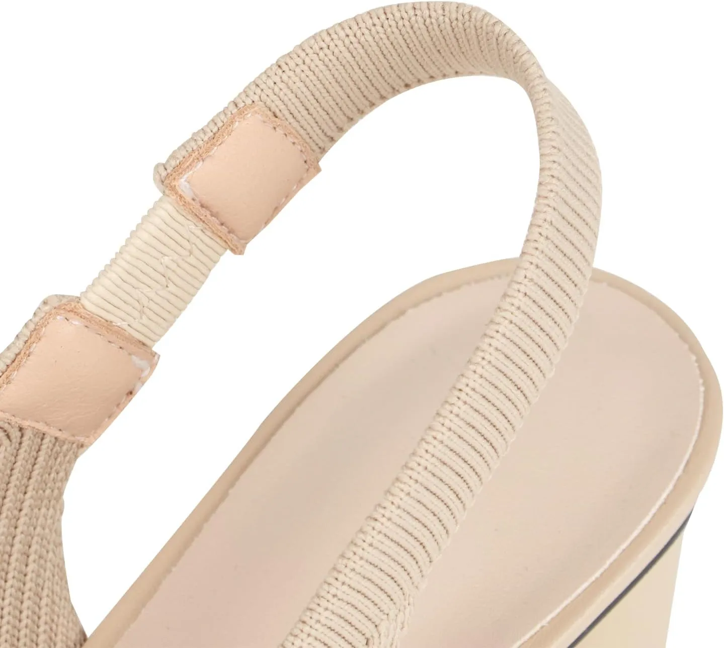 YEOJOU Women's Closed Toe Slingback Heels Kitten Heel Knit Pumps Dress Shoes
