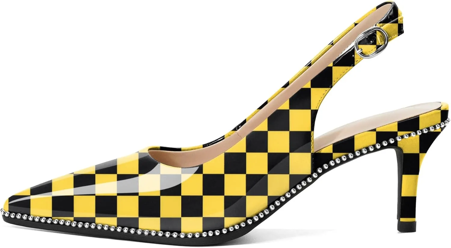 YODEKS Slingback Kitten Heels Women's Pointed Toe Low Heel Pumps 2.5 Inch Shoes Size 5-13