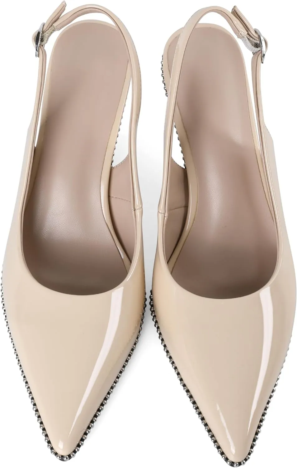 YODEKS Slingback Kitten Heels Women's Pointed Toe Low Heel Pumps 2.5 Inch Shoes Size 5-13