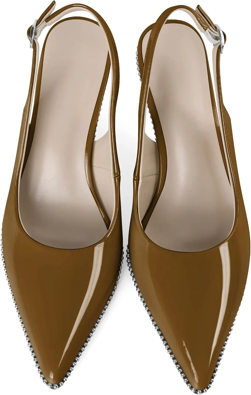 YODEKS Slingback Kitten Heels Women's Pointed Toe Low Heel Pumps 2.5 Inch Shoes Size 5-13
