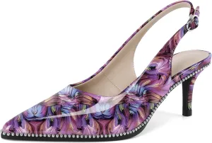YODEKS Slingback Kitten Heels Women's Pointed Toe Low Heel Pumps 2.5 Inch Shoes Size 5-13