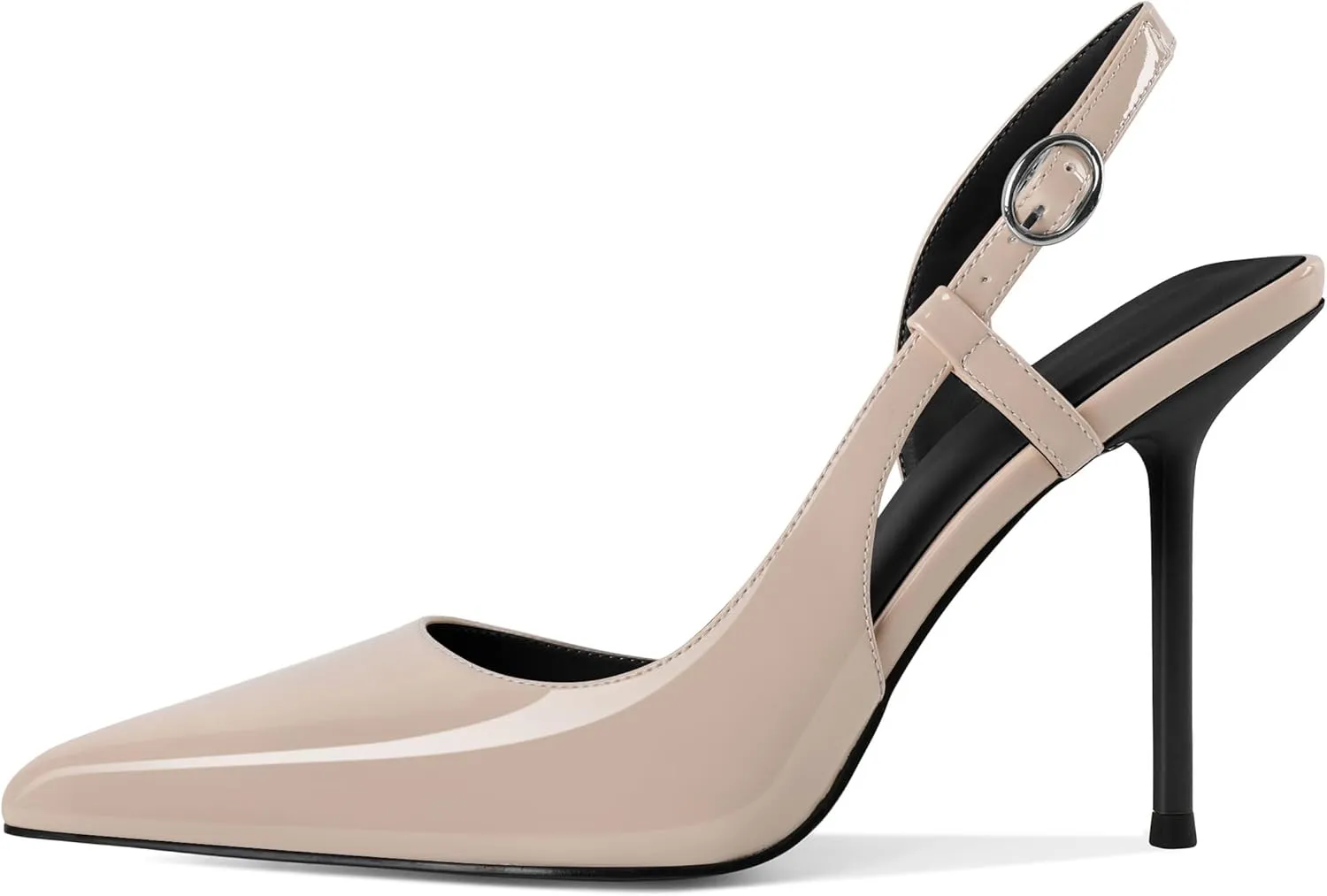 YODEKS Women's Slingback Heels Pointed Toe D'Orsay High Heel Pumps 4 Inch Shoes US Size 5-13