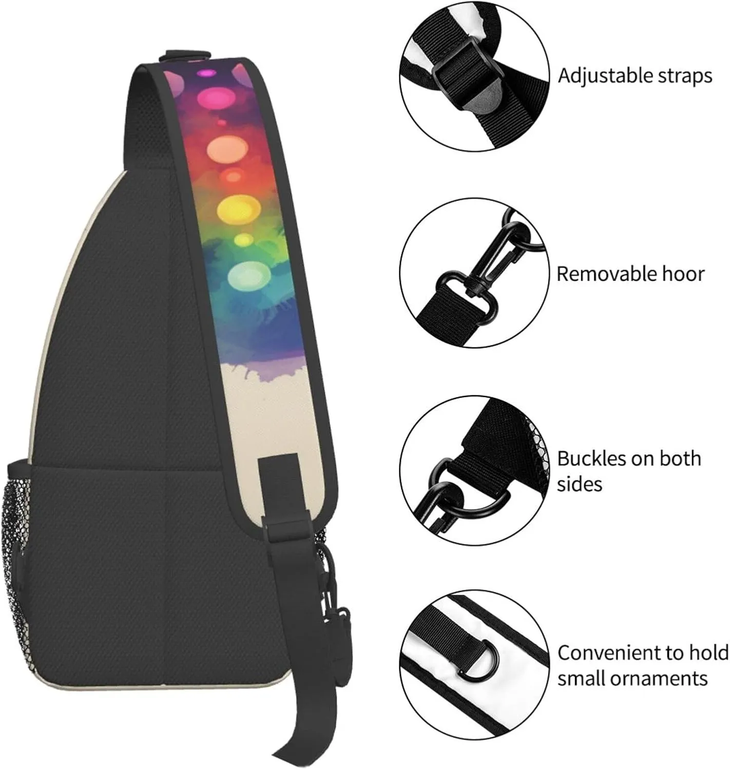 Zen Meditation Woman Sling Bag For Men Crossbody Backpack,Women Shoulder Bag For Travel Sport