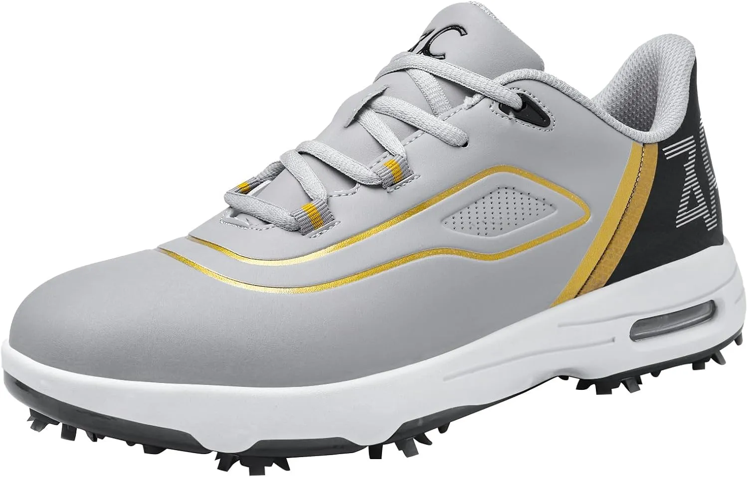 ZVC Golf Shoes Men Water-Resistant Non-Slip Lightweight Breathable Spiked Footwear Outdoor